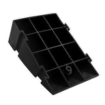 冰禹 BYaf-507 塑料斜坡垫 上坡垫马路牙子台阶垫路 爬坡垫门槛垫 黑色25cm长19cm高