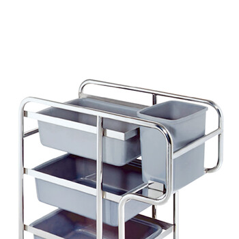 南 C-23 收碗碟车 镜钢 三层塑料收碗车 收餐车收碗碟车盆桶餐具收集车