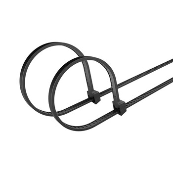 讯浦 尼龙扎带 多功能束线带 自锁式尼龙理线带 7.6mm宽*400mm长 黑色200根装 T6-140