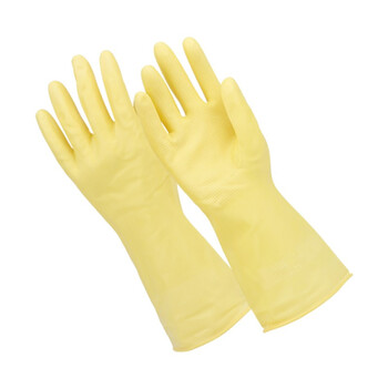 舒蔻（Supercloud）乳胶手套牛筋加厚胶皮耐用防水洗碗洗衣厨房清洁保洁工具 L码3双装