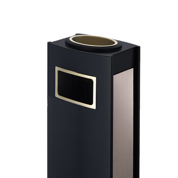 南 GPX-208L 精工座地烟灰桶 黑色 座地垃圾桶 