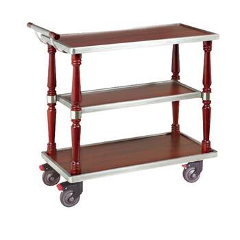 南 C-13B 砂钢三层服务车 送餐车 酒水运送车酒店餐厅服务车推车