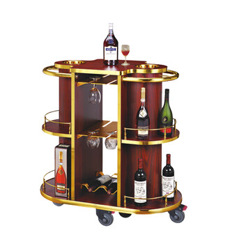 南 南方 C-31A 长形VIP酒车 红木色 酒店餐厅送餐车茶水车点心蛋糕车置物架