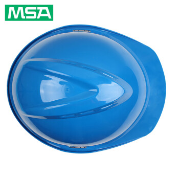 梅思安（MSA）10172480 V-Gard500 ABS豪华型安全帽 带透气孔帽壳针织吸汗带 蓝色 1顶