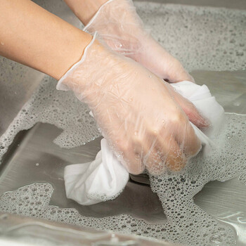 谋福（CNMF）851一次性手套PVC手套 检查手套 餐饮烘焙手套 100只/盒  L