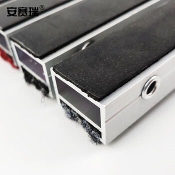 安赛瑞 铝合金地垫 除尘防滑刮泥地垫 1.5壁厚 进门嵌入式脚垫 银行酒店商场门垫50×80cm凹槽款 咖色26546