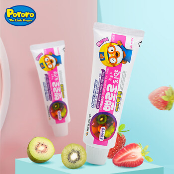啵乐乐（Pororo）儿童牙膏6-12岁 宝宝牙膏 儿童牙膏 牙膏进口 韩国  幼儿牙膏 水果混合味90g