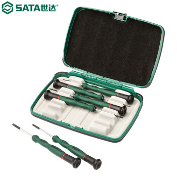 世达（SATA）09311 6件一字微型螺丝批组套