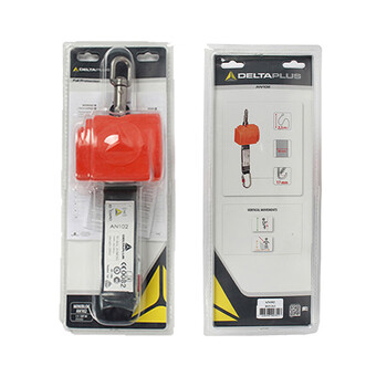 代尔塔/DELTAPLUS 505102 收缩式速差防坠制动器AN102 织带2.5米  橙色 1个 企业专享