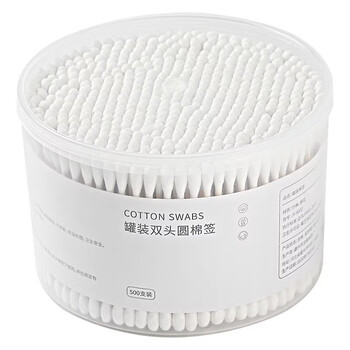 初舍（CHUSHE）棉签500支双头 掏耳朵化妆用一次性棉签棒尖头棉棒家用挖耳勺专用