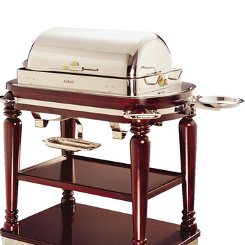 南 C-28 豪华长形自助餐车 红木色 自助餐车 酒店宾馆送餐车推车 酒水服务车