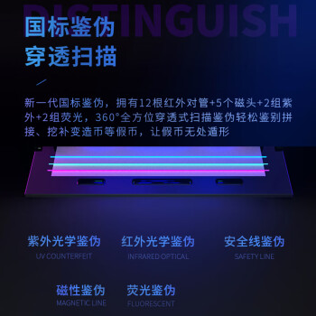 得力（deli）点钞机 验钞点钞机小型便携 验钞支持新版人民币 银行专用商用家用数钱机 B类三屏升级款3910S