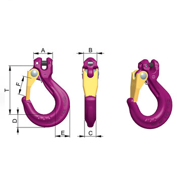 路德（RUD）星型吊钩ISH-6载荷1.8t德国进口起重吊钩带防脱装置