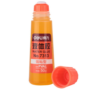 得力（deli）7313液体胶水 强粘性手工胶水 办公用品 （50ml强黏性胶水） 24只装HY