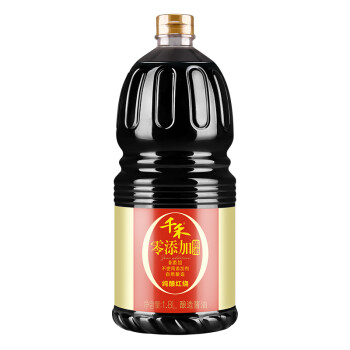 千禾 零添加酱油纯酿红烧特级老抽1.8L