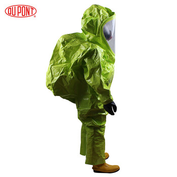 杜邦(DUPONT)TychemTK554TA级全封闭重型气密性防化服定做耐酸碱防腐蚀化学试剂不含鞋子口罩面罩XL码
