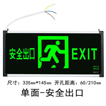斯铂格 应急指示灯 消防LED照明灯 紧急通道疏散标志灯 安全出口指示牌 新国标标准款-双面正向 BGF-44