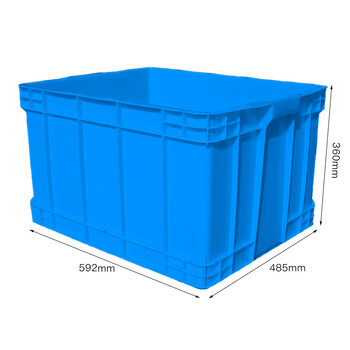 知旦 含盖周转箱 外径:592*485*360mm物流运输箱分类盒零件盒元件盒收纳箱物料盒收纳盒 Z-550350P
