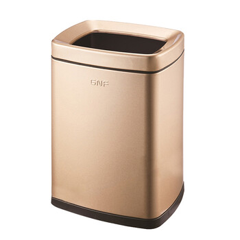 南 SF10-F02 长方形房间桶 香槟金 防指纹厨房 南方垃圾桶酒店宾馆客房不锈钢垃圾桶果皮桶商用桶  容量10升
