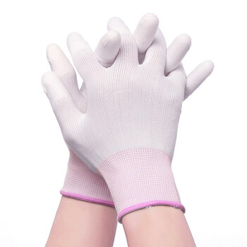 安美尚（ams）A551 PU涂指手套尼龙防护耐磨透气定做 1双 S码