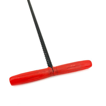 海斯迪克 HK-623 井盖拉勾 开下水道物业T型钢筋钩子拉杆 卷帘门拉钩挂钩拉货钩 加粗尖口45cm-带胶套