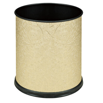 南 GPX-106 南方圆形单层垃圾桶 金飘带花纹 商用垃圾桶 酒店宾馆客房果皮桶