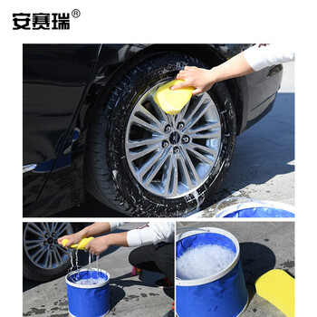 安赛瑞 海绵块 大号车用清洁海绵（5个装）22×12×6cm 清洁打蜡抛光海绵块 黄色27070