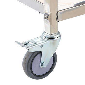 海斯迪克 HKZ-142 拆装式不锈钢餐车 酒店手推车 大号950*500*950(三层)豪华型无磁