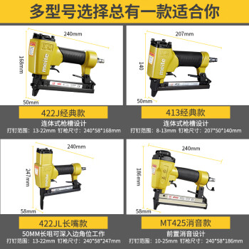 美特气钉枪422J气动码钉枪木工装修u型小马钉枪 422J码钉枪 