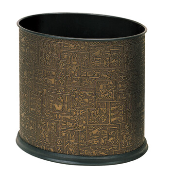 南 GPX-106B 南方椭圆单层垃圾桶  埃及纹皮 商用垃圾桶 酒店宾馆客房果皮桶