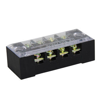 【天旭】TB-1504接线端子排配电箱接线排电线组合式连接器15A4位分线器螺钉固定式接线柱阻燃底座纯铜  1个