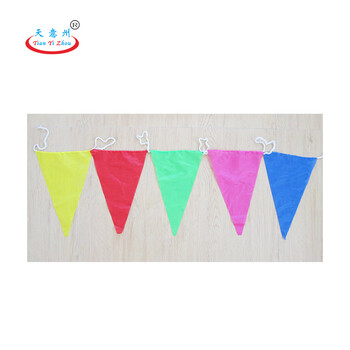 天意州 彩色三角旗帜串旗  彩旗串旗  三角彩旗广告旗 活动彩旗（10条/包）