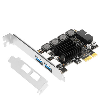 魔羯 MOGE MC2017 PCIEx1转4个USB3.0扩展卡 带前置USB3.0接口 瑞萨NEC芯片