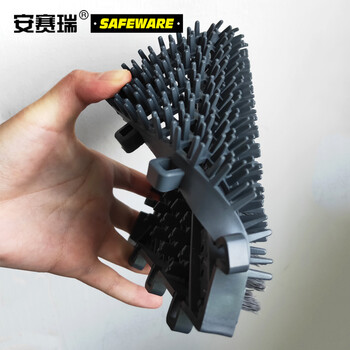 安赛瑞 室外镂空除尘地垫 EVA拼接除尘地垫 拼接式刮泥防滑脚垫 三刷红刷红底 90×120×2.5cm 23406