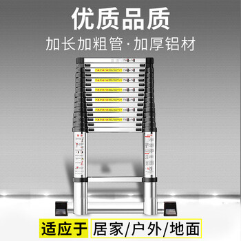 盛浦 竹节梯子 铝合金伸缩升降直梯 单侧工程梯5.4米14步 S-TZ054