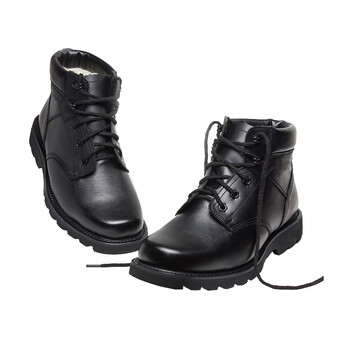 星工（XINGONG）保暖棉鞋男 防滑扣男士短靴户外防寒军迷羊毛皮靴 黑色 42码