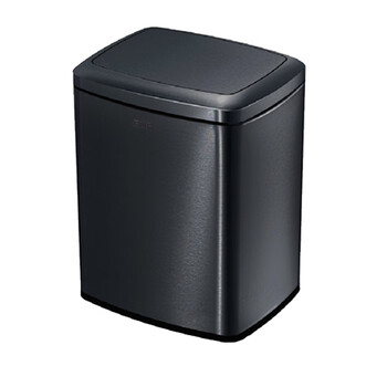 南 SF12-F03南方摇摆盖环境桶  黑金 商用垃圾桶 酒店宾馆客房果皮桶 容量12升