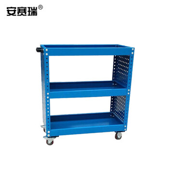 安赛瑞 带侧板工具手推车 汽修维修工具车 多功能维修移动车 工具架子层 含侧板 800×400×950mm 28639