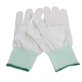 瑞珂韦尔（Rockwell）DL1001 针织尼龙劳保手套精细操作无尘打包装卸10副 白色均码