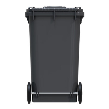 科力邦（Kelibang) 户外垃圾桶 大号加厚120L干湿分类垃圾桶带盖市政环卫垃圾桶 黑色 KB1040 干垃圾