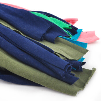 兰诗（LAUTEE）DM-184 混色绒布拖把 酒店物业商用老式木杆圆头拖把 10个装