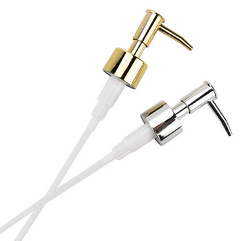 海斯迪克 HK-751 洗手液乳液瓶喷头 电镀塑料洗手液瓶按压器压头压泵头按压泵28牙 银色