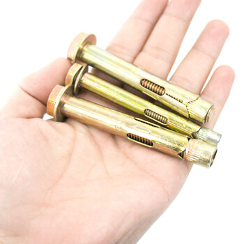 冰禹 BY-846 锥帽型六角头膨胀螺栓 W12.34j 套管式膨胀螺丝 M8×100 (P1.25) 30个装