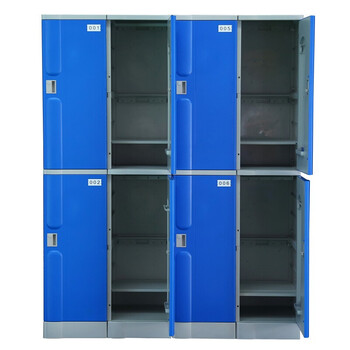 尚留鑫 ABS塑料柜车间更衣柜930*390*500蓝色单柜游泳池健身房带锁储物柜