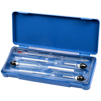 匡建仪表（CONJANT）塑料盒三支组酒精计可测0-100°含100ml塑料量筒