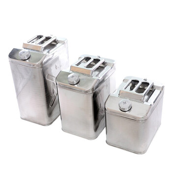 盛富永304不锈钢汽油桶30升20升10L柴油壶食用油铁油桶汽车备用油箱加厚油桶  不锈钢30L