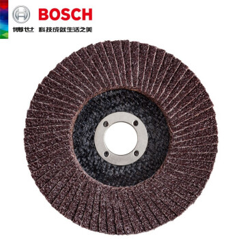 博世（BOSCH）金属千叶砂磨轮 千叶片角磨机抛光打磨片 百叶片砂布轮/标准型千叶片125mm120目 - 煅烧刚玉