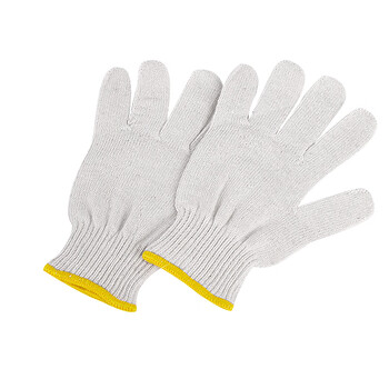 汉盾（HANDUN) HD-650G 涤棉加丝手套 10针本白650g涤棉加丝纱线手套 12副/打