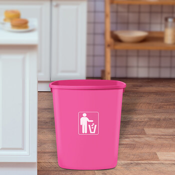 科力邦（Kelibang） 垃圾桶 大号塑料户外垃圾桶 工业商用环卫垃圾桶加厚 40L无盖 KB1032 玫红色
