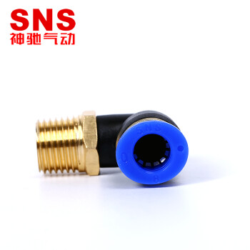 SNS神驰气动气管快速接头SPL8-02螺纹弯通接头pu管快插接头空压机接头 SPL10-01 SPL10-01